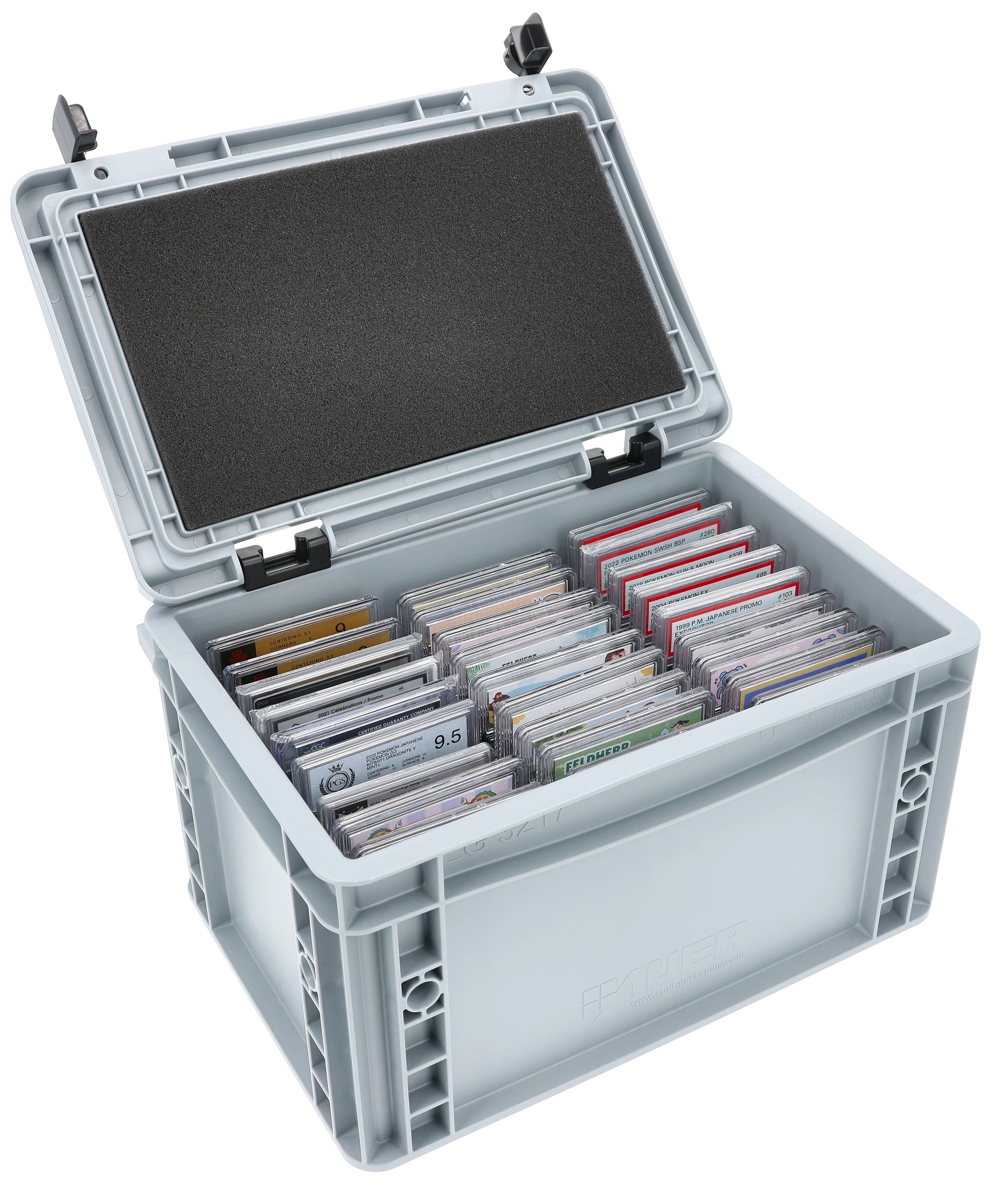 sammelkarten aufbewahrung Feldherr Eurobox Set für Sammelkarten in Grading Cases / Graded Cards