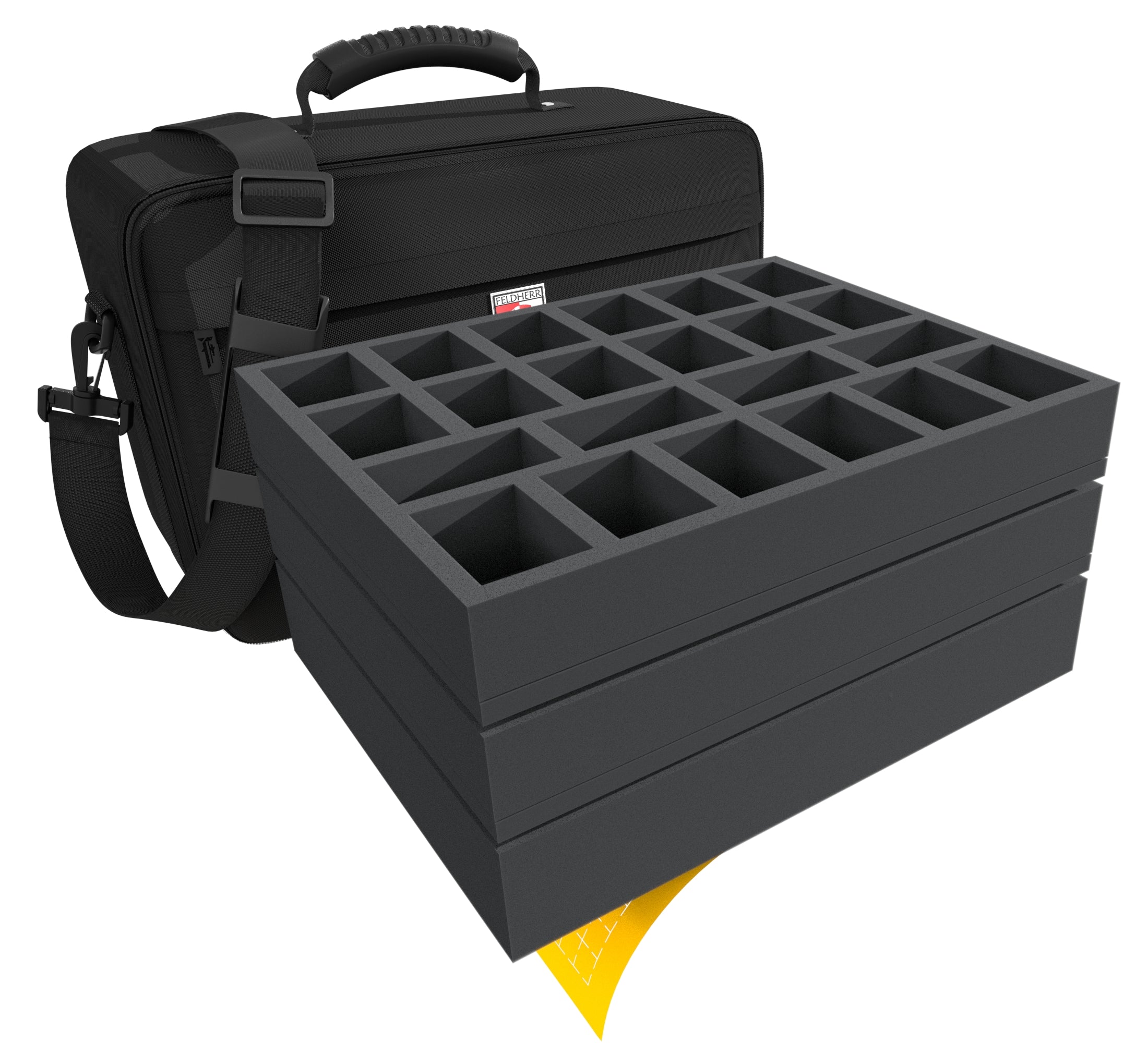 Sac Feldherr MEDIUM Pour 44 Figurines Socle 40 Mm - Avec Mousses Compartimentées Et Couvercle - Transport Sécurisé Feldherr MEDIUM Mousse Sac Feldherr MEDIUM Pour 44 Figurines Socle 40 Mm - Avec Mousses Compartimentées Et Couvercle - Transport Sécurisé Feldherr MEDIUM Mousse