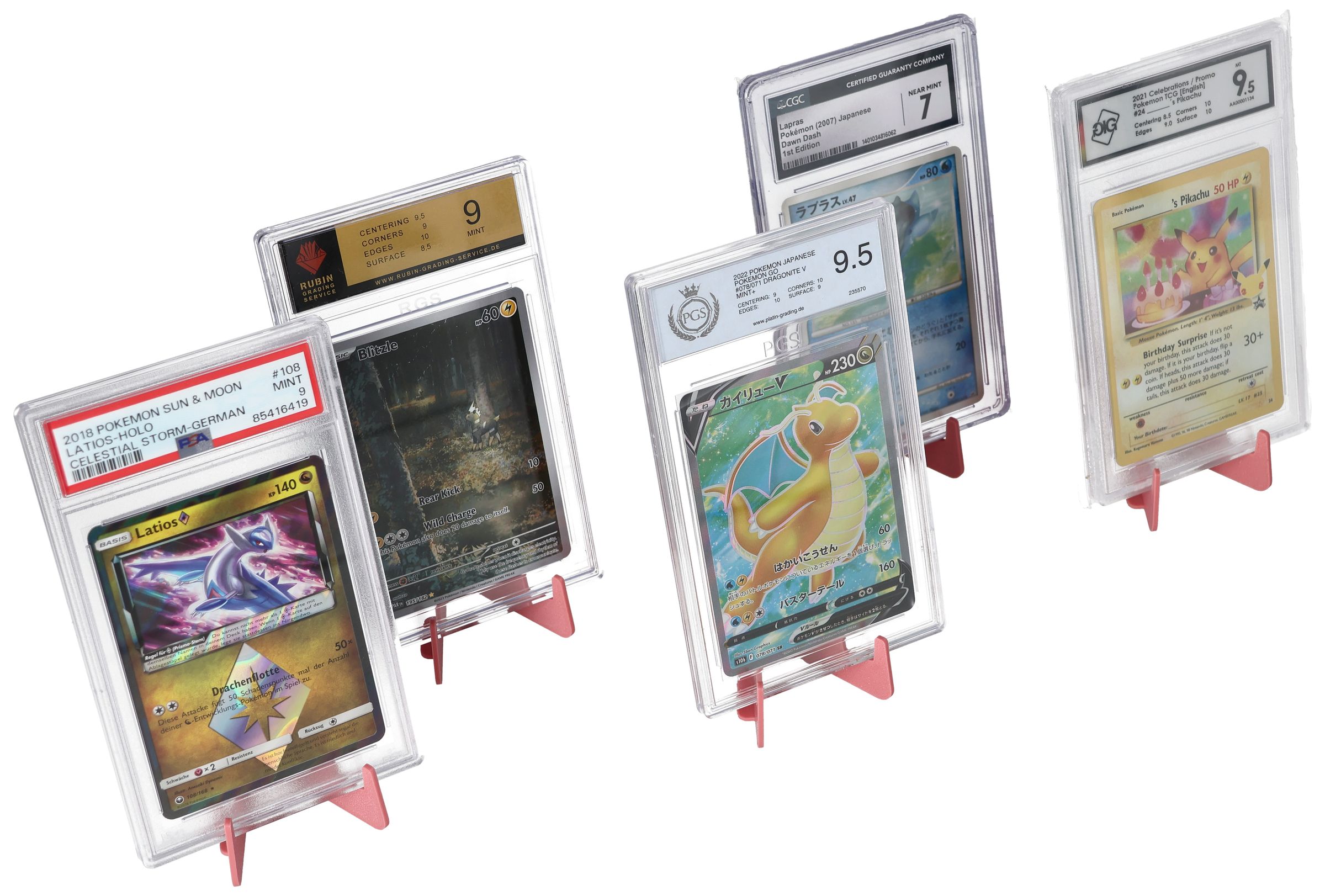 trading cards aufbewahrung 5er Set Feldherr Kartenständer - klappbar
