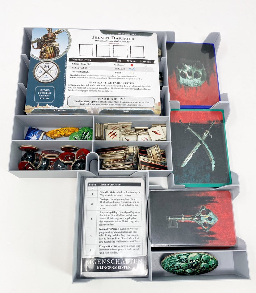 cursed city card sleeves Feldherr Organizer inserts for Warhammer Quest: Cursed City