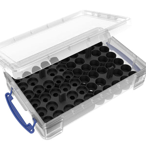 Feldherr Farbhalter + Token Trays für 4L Really Useful Boxes - 56 Citadel Farbtöpfchen (12 ml / 18 ml / 24 ml) + Spielmaterial
