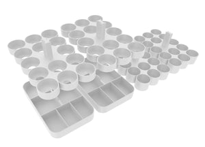 Feldherr Farbhalter + Token Trays für 4L Really Useful Boxes - 56 Citadel Farbtöpfchen (12 ml / 18 ml / 24 ml) + Spielmaterial