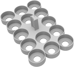 Feldherr Farbhalter + Token Trays für 4L Really Useful Boxes - 56 Citadel Farbtöpfchen (12 ml / 18 ml / 24 ml) + Spielmaterial