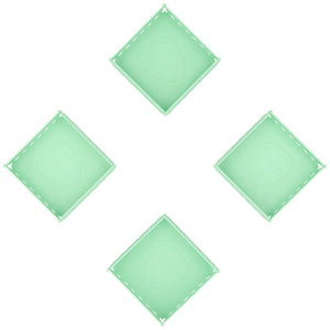 Set di 4 pezzi Feldherr FoldTray - Vassoio per gettoni pieghevole