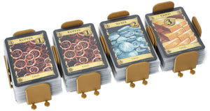 Confezione da 4 pezzi portacarte Feldherr per Dominion - carte Tesoro di base + carte Maledizione con maniche