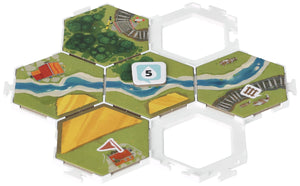 Set di 7 pezzi di valore Feldherr Hex per Dorfromantik: il gioco da tavolo