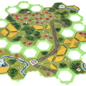 Set di 7 pezzi di valore Feldherr Hex per Dorfromantik: il gioco da tavolo