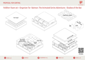 Feldherr Schaumstoff-Set + Organizer Insert für Batman: The Animated Series Adventures - Shadow of the Bat - Brettspielbox