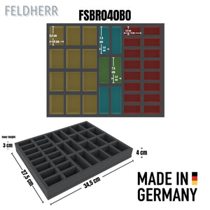 Pacchetto Feldherr: Scatola di immagazzinamento con set di schiuma per Warhammer: Il Vecchio Mondo - Miniature dell'Impero dell'Uomo (FSLB310P118)