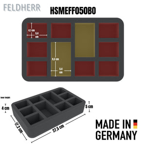 Pacchetto Feldherr: Scatola di immagazzinamento con set di schiuma per Warhammer: Il Vecchio Mondo - Miniature dell'Impero dell'Uomo (FSLB310P118)