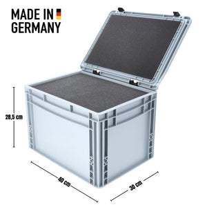 ED 43/27 HG Eurocontainer Case / Eurobox 400 x 300 x 285 mm inclusa schiuma Pick and Pluck
