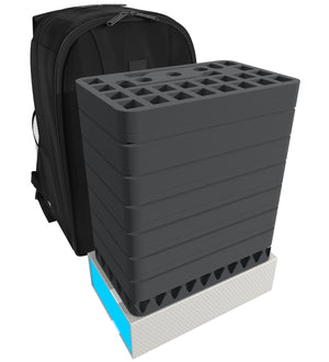 Feldherr Rucksack mit blauer Magnetbox für Subbuteo: 18 Teams + 2 Tore