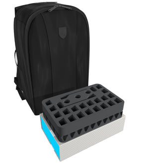 Feldherr Rucksack mit blauer Magnetbox für Subbuteo: 18 Teams + 2 Tore