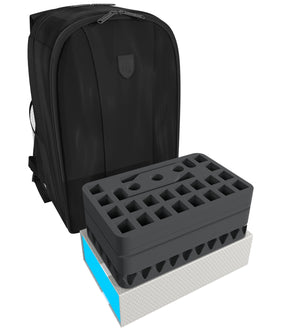 Feldherr Rucksack mit blauer Magnetbox für Subbuteo: 18 Teams + 2 Tore