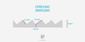 Plateau en mousse Feldherr de 500 mm x 500 mm x 45 mm personnalisable en zig-zag pour le modélisme ferroviaire Échelle TT