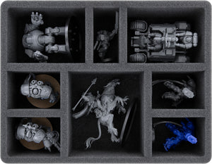 Zestaw pianek Feldherr do Citadel Battle Figure Case - 16 większych Miniatures + tacka Pick and Pluck dla czołgów/potworów