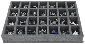 DD050A001 360 mm x 260 mm x 50 mm Schaumstoffeinlage für Euroboxen 40 x 30 cm - 28 Miniaturen