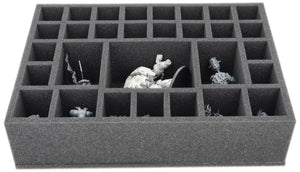 DD090A001 Inserto in schiuma da 360 mm x 260 mm x 90 mm per Eurobox 40 x 30 cm - 30 miniature