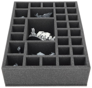 DD090A001 Inserto in schiuma da 360 mm x 260 mm x 90 mm per Eurobox 40 x 30 cm - 30 miniature