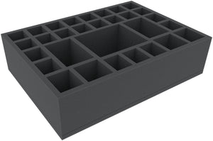 DD090A001 Inserto in schiuma da 360 mm x 260 mm x 90 mm per Eurobox 40 x 30 cm - 30 miniature
