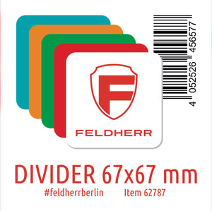 Feldherr 20 Stück Divider / Kartentrenner 67 x 67 mm - vertikal