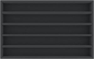 DS050A002 Wkład piankowy H0 Przyrząd pomiarowy - poziomy - 5 gniazd dla modeli lokomotyw kolejowych, wagonów i pojazdów.