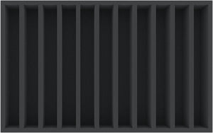 DS065A002 Schaumstoffeinlage Spur H0 - stehend - 11 Stege für Modelleisenbahn Loks, Wagons und Fahrzeuge