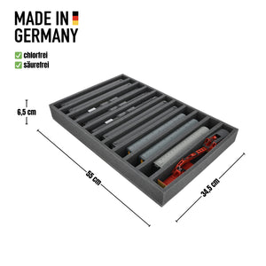 DS065A005 Intarsio in schiuma 00 Gauge - verticale - 11 slot per modellini di locomotive, carri e veicoli ferroviari