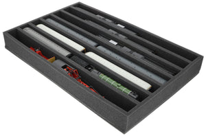 DS065A006 Schaumstoffeinlage Spur 00 - stehend - 7 Stege für Modelleisenbahn Loks, Wagons und Fahrzeuge