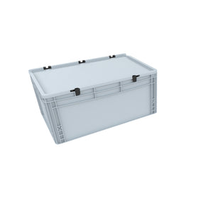 ED 64/27 HG Eurobehälter / Euro Box mit Scharnierdeckel 600 x 400 x 285 mm inklusive Rasterschaumstoff