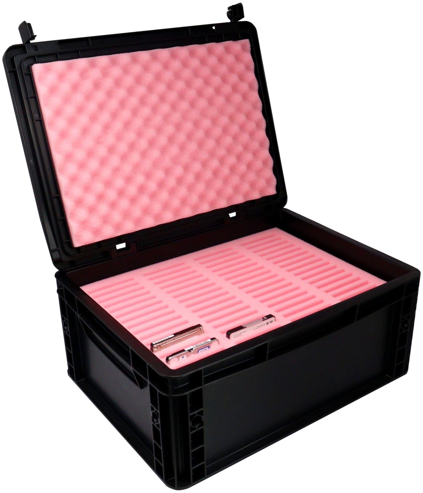 Feldherr ESD Foam Set + Euro Box pour disques durs SSD / HDD 2,5'' / Cartes de circuits imprimés / Atelier - 60 compartiments