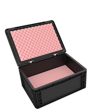 Feldherr ESD Schaumstoff-Set + Euro Box für 2,5'' SSD / HDD Festplatten / Leiterplatten / Werkstatt - 60 Fächer