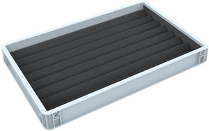 Euro Box mit Zugliege - 7 compartments for TT Gauge - for model railway locomotives, wagons and vehicles