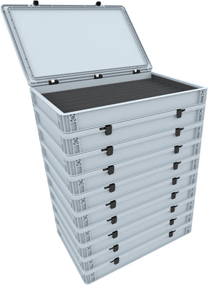 Euro Box con Zugliege - 7 compartimentos para TT Gauge - para maquetas de locomotoras, vagones y vehículos ferroviarios