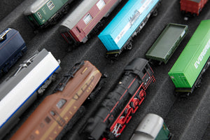 Euro Box mit Zugliege - 10 przedziałów dla N Gauge - dla modeli lokomotyw kolejowych, wagonów i pojazdów