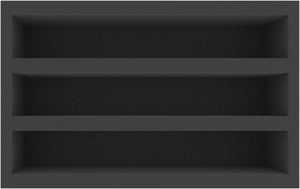 Eurobehälter für Modelleisenbahnen, Loks und Fahrzeuge - 3 Fächer für Spur 0 - stehend