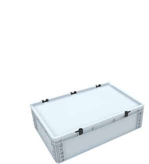 Eurobehälter für Modelleisenbahnen, Loks und Fahrzeuge - 3 Fächer für Spur 0 - stehend