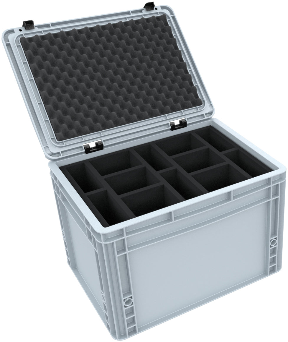 Eurobox mit PE-Schaumstoff für 6 Raspberry Pi 400 Kits