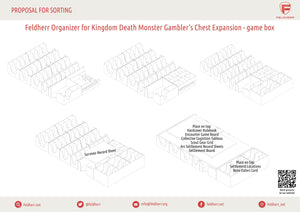 Feldherr Schaumstoff-Set mit Eurobox DSEB165 + Organizer Insert für Kingdom Death: Monster Gambler’s Chest Expansion - Miniaturen + Zubehör