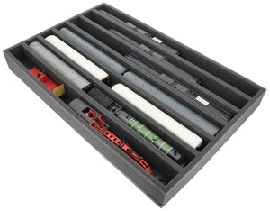 EU065A003 Wkładka piankowa Feldherr do modelu kolejowego - skala 00 - 7 przedziałów - do przechowywania w pozycji pionowej