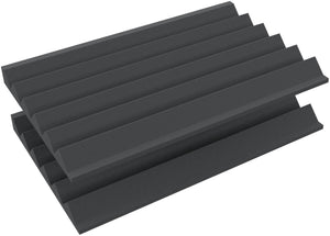 EUMEWD050 560 mm x 360 mm x 40 mm Feldherr vassoio in schiuma a zig-zag per Euro Container 60 x 40