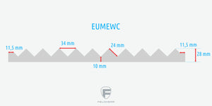 EUMEWEA01 Feldherr Zugliege - TT Gaugliege - 7 przedziałów dla modeli lokomotyw kolejowych, wagonów i pojazdów.