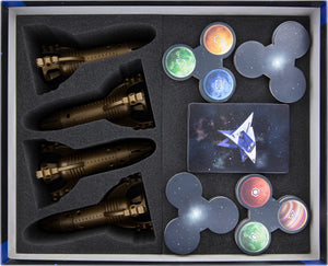 El set de espuma Feldherr para Catan: Starfarers - caja de juegos de mesa