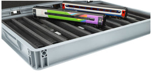 Feldherr Eurobox 60 x 40 cm Set para modelismo ferroviario - escala 00 - 11 compartimentos - inserto de espuma para almacenamiento vertical