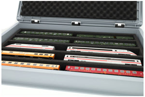 Feldherr Eurobox 60 x 40 cm Set para modelismo ferroviario - escala H0 - 5 compartimentos - inserto de espuma para almacenamiento horizontal