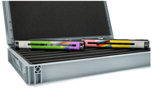 Feldherr Eurobox 60 x 40 cm Zestaw do modeli kolejowych - skala 00 - 7 przedziałów - wkładka piankowa do przechowywania w pozycji pionowej