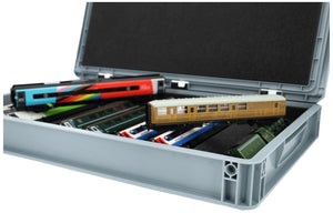 Euro Box z Zugliege - 9 przedziałów dla 00 Gauge - dla modeli lokomotyw kolejowych, wagonów i pojazdów