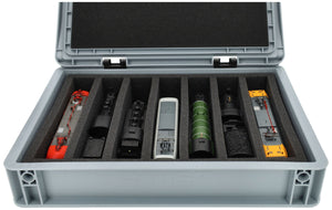 Feldherr Eurobox 40 x 30 cm Zestaw do modeli kolejowych - skala 00 - 7 przedziałów - wkładka piankowa do przechowywania w pozycji pionowej