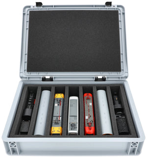 Feldherr Eurobox 40 x 30 cm Set für Modelleisenbahnen - Spur H0 - 7 Fächer - Schaumstoffeinlage zur stehenden Aufbewahrung