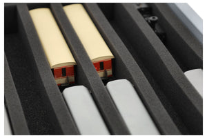 Feldherr Eurobox 40 x 30 cm Set for model railway - H0e scale - 6 compartments - foam insert for upright storage